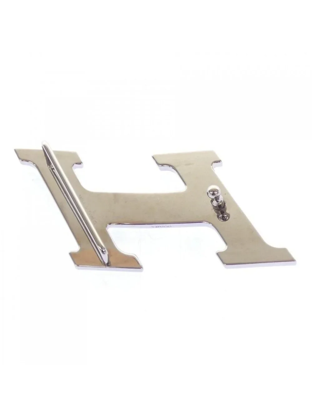 Hermes Buckle Pants Silver